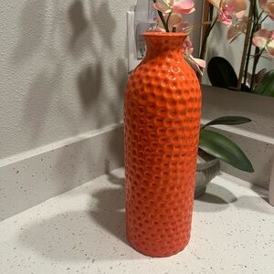 12.5” Brightside Collection Textured Orange Vase